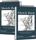 Spiral Top Bound Printed Paperboard Hardcover Sketchbooks