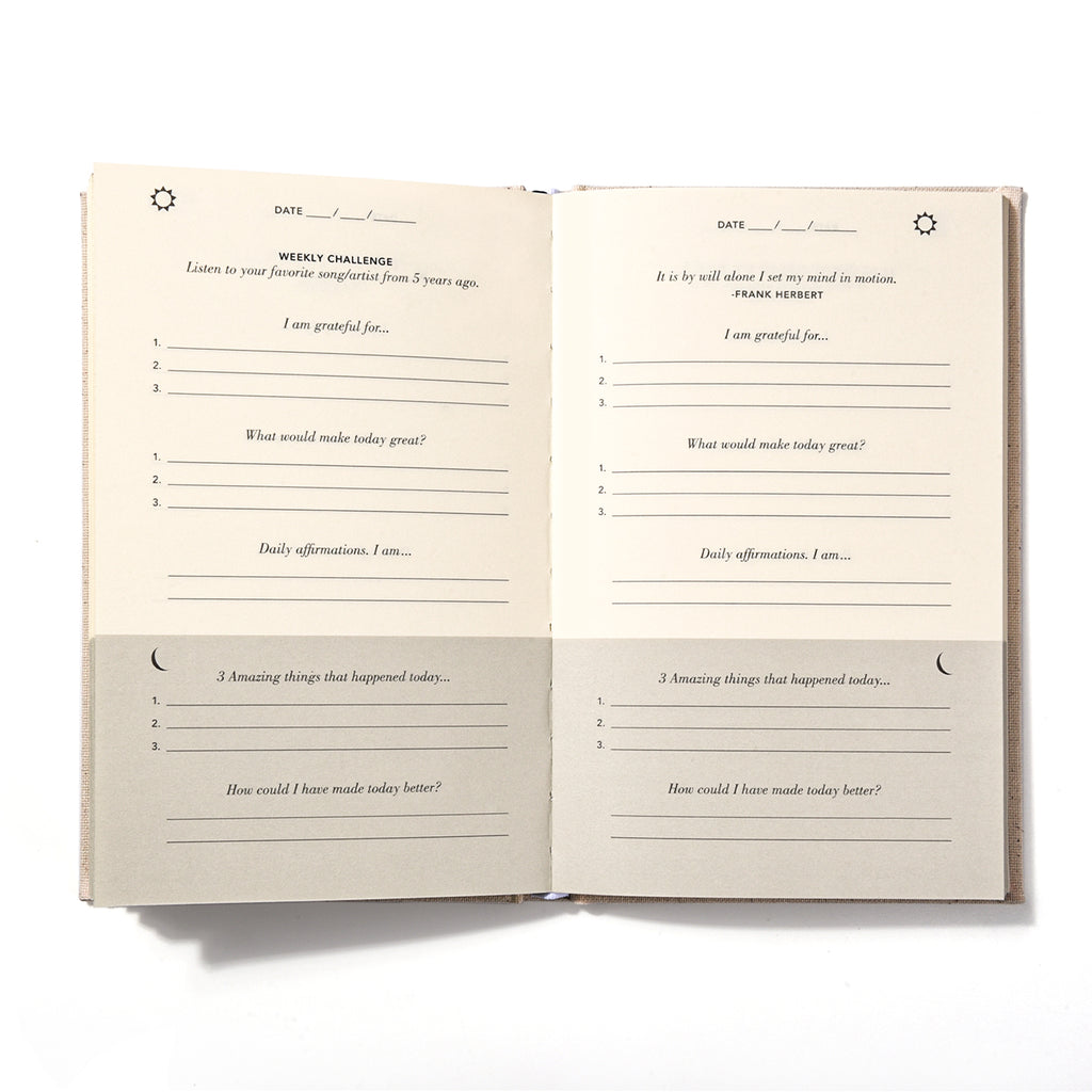 Hardcover Notebook – Fabric Cover (Gratitude Journal)