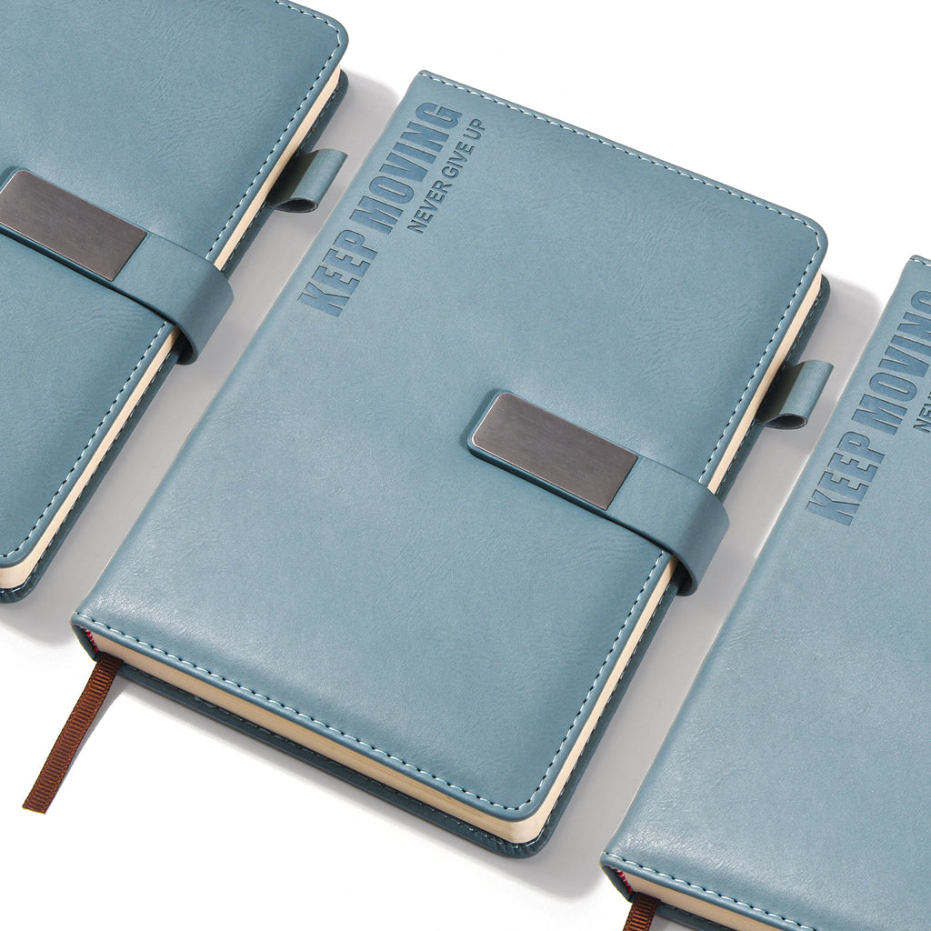 Hardcover Notebook – PU Leather Cover with Strap