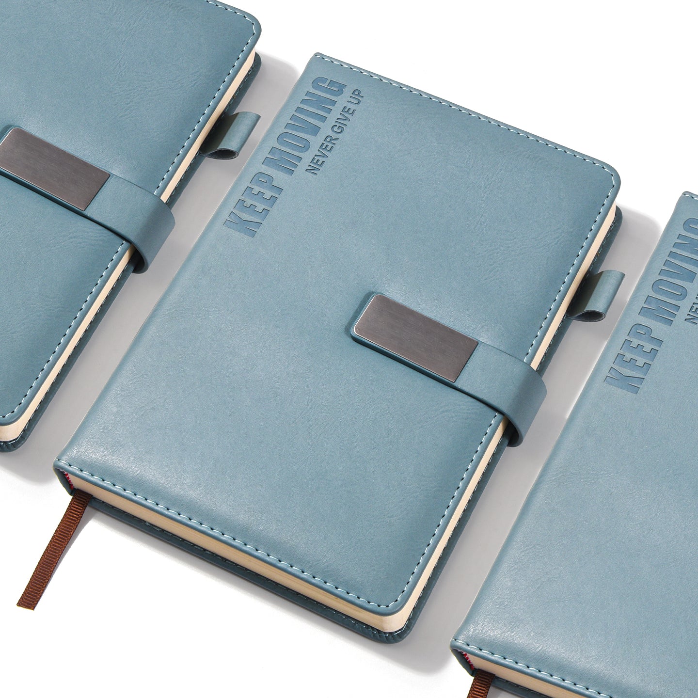 Hardcover Notebook – PU Leather Cover with Strap