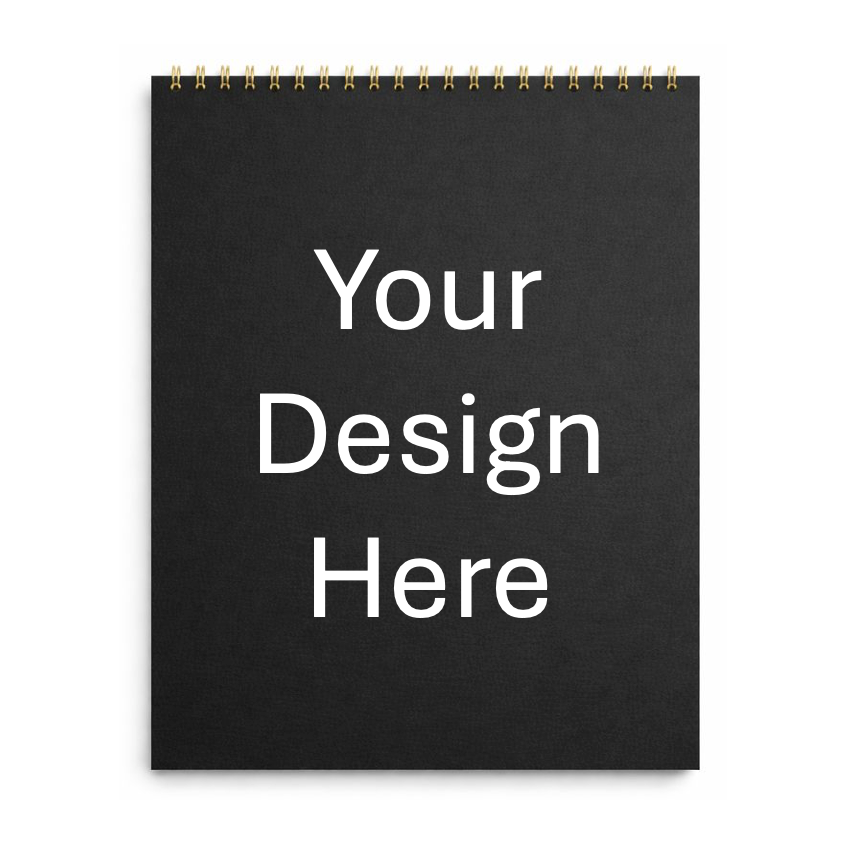 US Letter Softcover Black Card Sketchbook